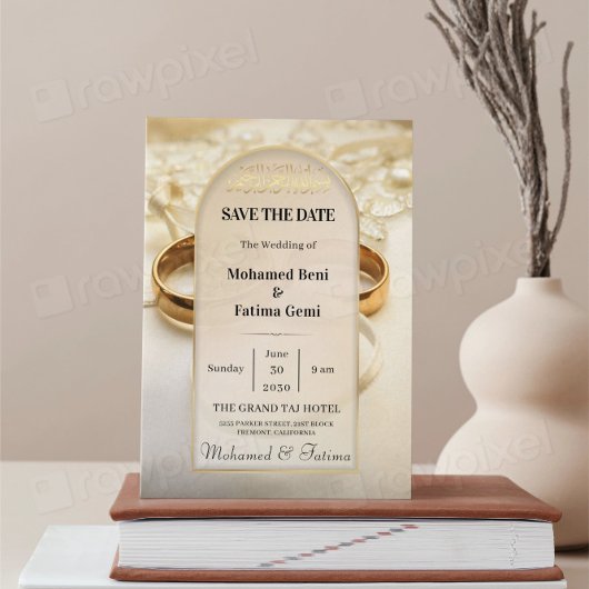 Elegante Goldrings Save the Date