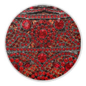 elegante Goldrubinrot-Bordeaux Keramikknauf (Vorderseite)