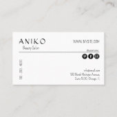 Elegante Goldschere handgeschriebene Typografie Visitenkarte (Rückseite)