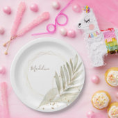 Elegante Goldschmiede und Grüne mit Individuelle N Pappteller (Party)