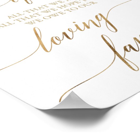 Elegante Goldschmiedegenerationen von Lieben Poster (Ecke)