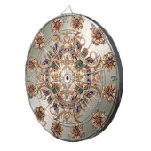 Elegante Goldschmuck-Blumen-Dartscheibe Dartscheibe (Vorderseite rechts)