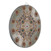 Elegante Goldschmuck-Blumen-Dartscheibe Dartscheibe (Vorderseite Links)