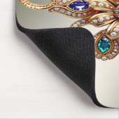 Elegante Goldschmuck-Blumen-Mauspad Mousepad (Ecke)