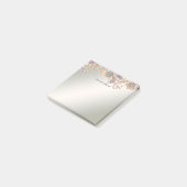 Elegante Goldschmuck-Blumen-Post-it-Notizen Post-it Klebezettel (angewinkelt)