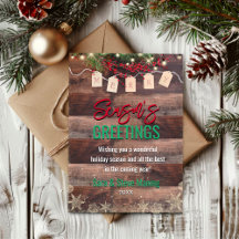 Elegante Goldschneeflocken, grüne Blätter Weihnach