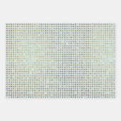 Elegante Goldschneeflocken, Polka-Punkte und Plätz Geschenkpapier Set (Vorderseite 3)