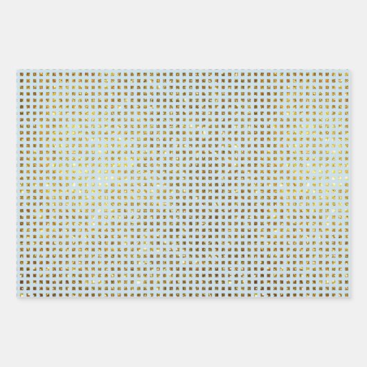 Elegante Goldschneeflocken, Polka-Punkte und Plätz Geschenkpapier Set (Vorderseite 3)