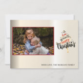 Elegante Goldschneeflocken, Weihnachtsbaum, Ihr Fo (Vorderseite)