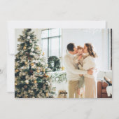 Elegante Goldschneeflocken Zwei Fotos Weihnachten (Rückseite)