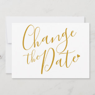 Elegante Goldschrift Änderung des Datums Verschobe Save The Date