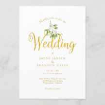 Elegante Goldschrift-Mistelzweig-Winterhochzeit