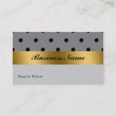 Elegante Goldschwarz-Visitenkarte Visitenkarte (Rückseite)