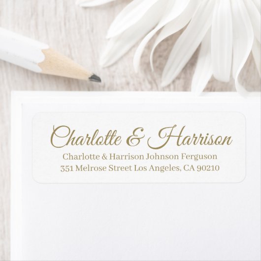 Elegante Goldskript-individuelle Name schicke Hoch (Insitu)