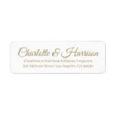 Elegante Goldskript-individuelle Name schicke Hoch (Vorne)