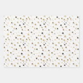 Elegante Goldstars im Schlichten Hintergrunddesign Geschenkpapier Set (Vorderseite)