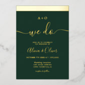 Elegante Goldstreifen-Initialen Seefahrt Foto Hoch Folieneinladung (Vorderseite)