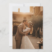 Elegante Goldtaube Save The Date Karte (Rückseite)