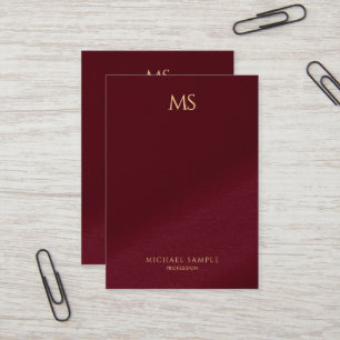 Elegante Goldtext-Monogramm Vertikal Luxuriös Dick Visitenkarte