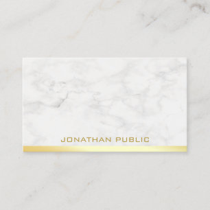 Elegante Goldtext-Name-Marmorvorlage Moderne Visitenkarte