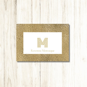 Elegante Goldtextur große Monogramm-Korrespondenz