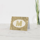 Elegante Goldtextur großes dekoratives Monogramm (Vorderseite)