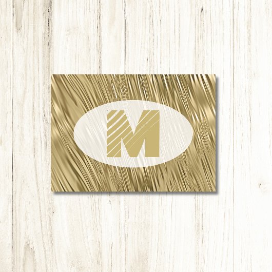 Elegante Goldtextur großes dekoratives Monogramm