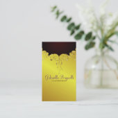 Elegante Goldtöne Vintage Spitzenrahmen Visitenkarte (Stehend Vorderseite)