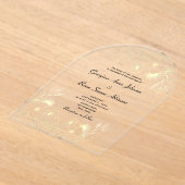 Elegante GoldWedding Acryleinladungen (Ablage )