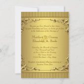 Elegante GoldWedding Einladung (Rückseite)