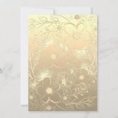 Elegante GoldWedding Einladung (Rückseite)