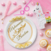 Elegante GoldWedding Plate Pappteller (Party)