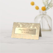 Elegante GoldWedding Platzkarte (Rückseite)