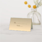 Elegante GoldWedding Platzkarte (Vorderseite)