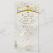 Elegante GoldWedding Programm (Vorne/Hinten)