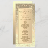 Elegante GoldWedding Programm (Vorne/Hinten)