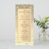 Elegante GoldWedding Programm (Stehend Vorderseite)