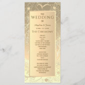 Elegante GoldWedding Programm (Vorderseite)