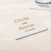 Elegante GoldWedding Rechteckiger Pappuntersetzer (angewinkelt)