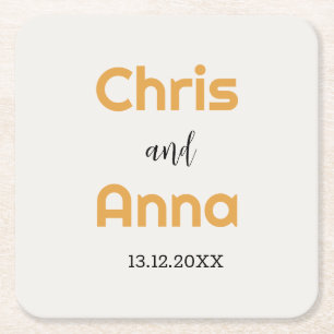 Elegante GoldWedding Rechteckiger Pappuntersetzer