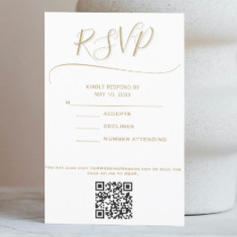 Elegante GoldWedding RSVP Karte