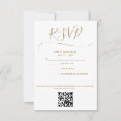 Elegante GoldWedding RSVP Karte (Vorderseite)