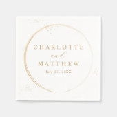 Elegante GoldWedding Serviette (Vorderseite)