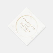 Elegante GoldWedding Serviette (Ecke)
