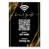 Elegante GoldWedding | Tabelle für Unternehmen Tischnummer (Rückseite)