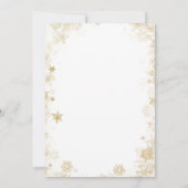 Elegante Goldzeit für Tee Weihnachten Brautparty Einladung (Rückseite)