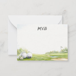 Elegante Golf-Hochzeits-Gratulationskarte für Brau Mitteilungskarte