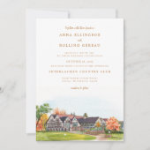 Elegante Golf im Tessin Einladung (Vorderseite)