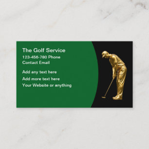 Elegante Golf-Themen-Geschäftskarten Visitenkarte