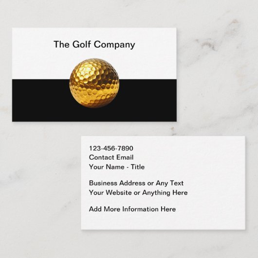 Elegante Golf-Themen-Geschäftskarten Visitenkarte (Vorne/Hinten)